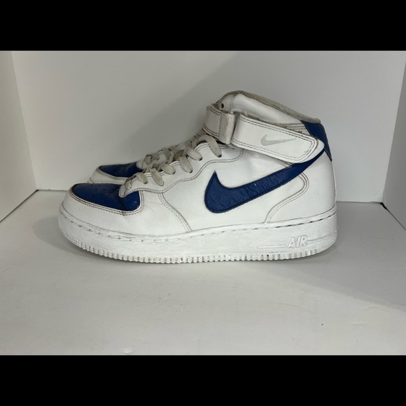 Nike Air Force 1 Mid 315123-125 – White – Blue Lagoon US 10.5 - Picture 3 of 4